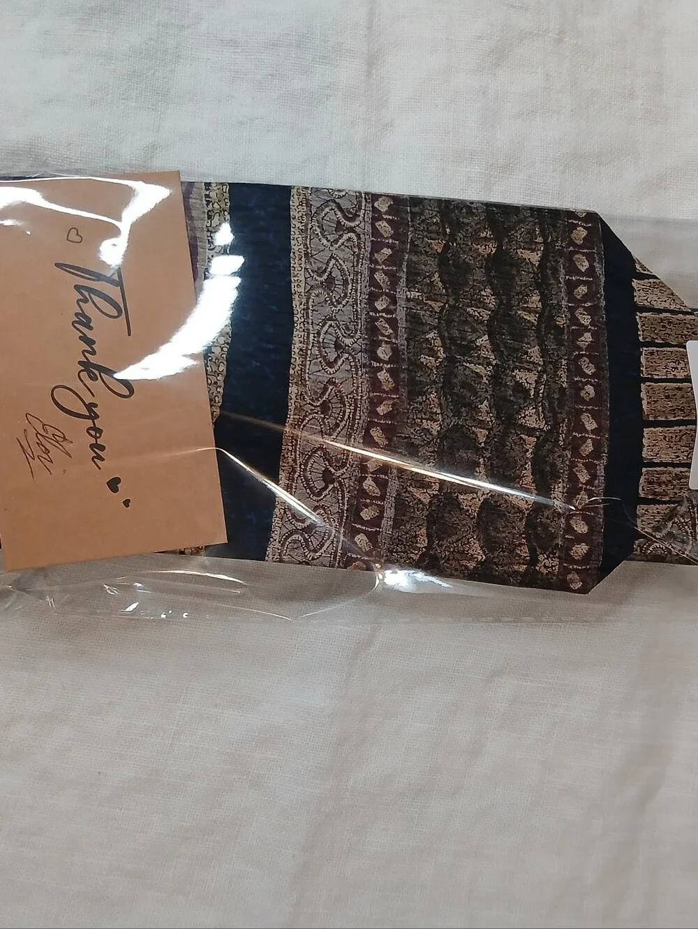 Classic Patterned Silk Hand Made Men's Tie in Brown/Tan Textured (1184)